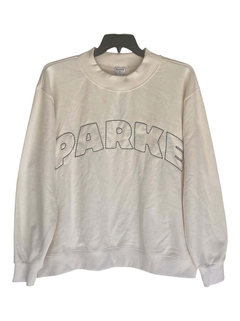 PARKE x Target Mock Neck Pullover Sweatshirt Cream White Size L/XL NWT FLAW